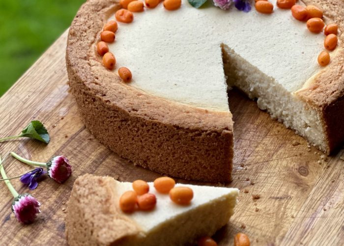 Sea Buckthorn Curd Cake (Estonian-style)