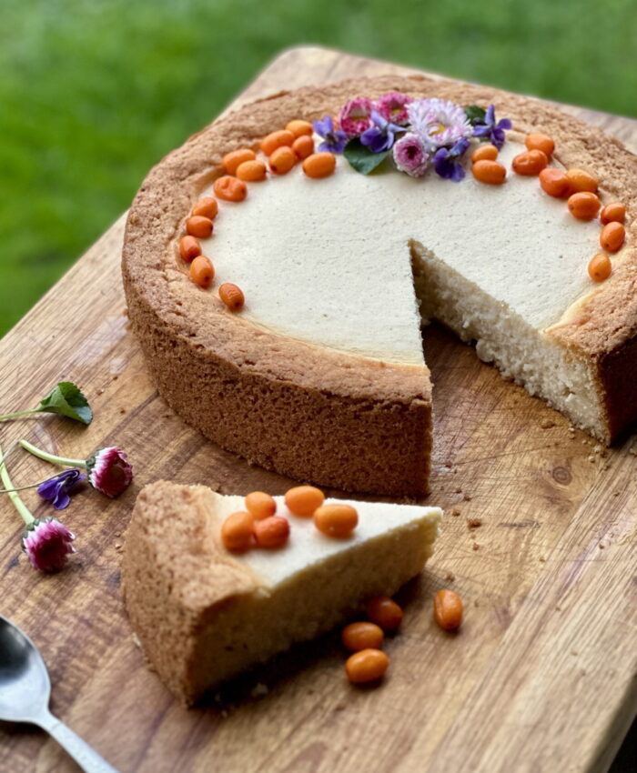Sea Buckthorn Curd Cake (Estonian-style)