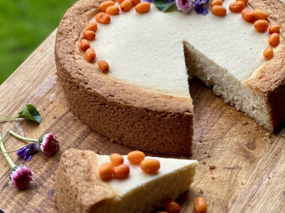 Sea Buckthorn Curd Cake (Estonian-style)